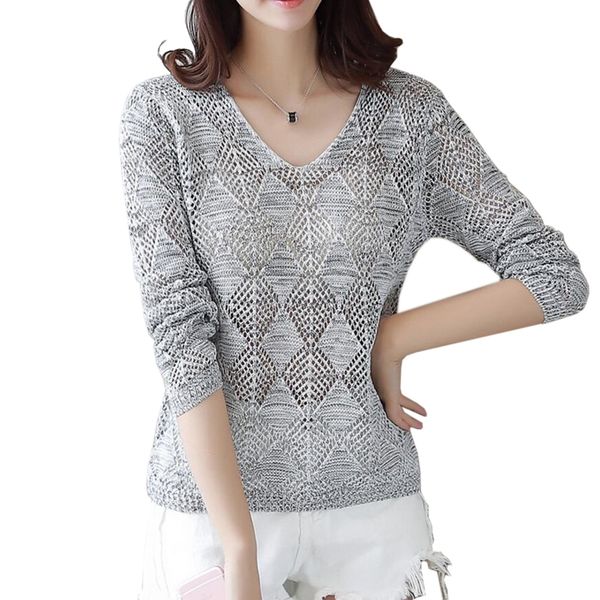 autumn winter women sweater v neck lace knitted pullover female casual knitwear long sleeve pull femme zy09 y200720, White;black